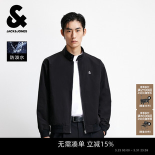 春商务通勤宽松休闲风哈灵顿夹克男装 杰克琼斯外套男款 防泼水