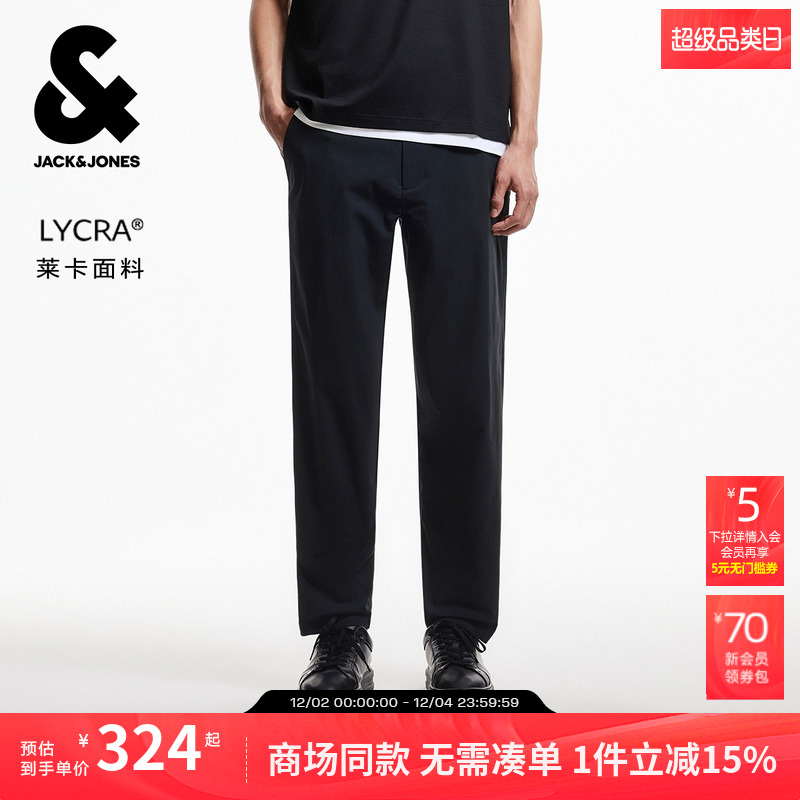 杰克琼斯男装秋季锥形休闲裤