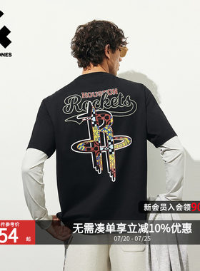 NBA火箭队杰克琼斯宽松短袖T恤