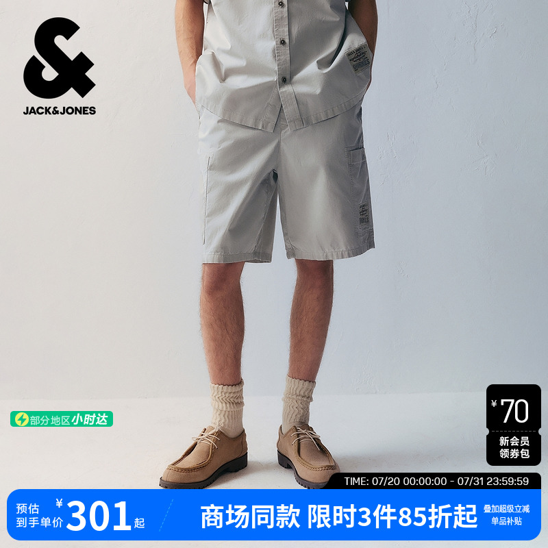 杰克琼斯夏季男装牛仔短裤舒适个性百搭潮时尚简约风高街纯棉裤子