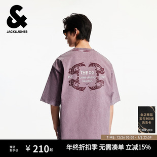 短袖 新款 T恤百搭刺绣舒适纯棉宽松休闲圆领上衣 秋季 杰克琼斯男装