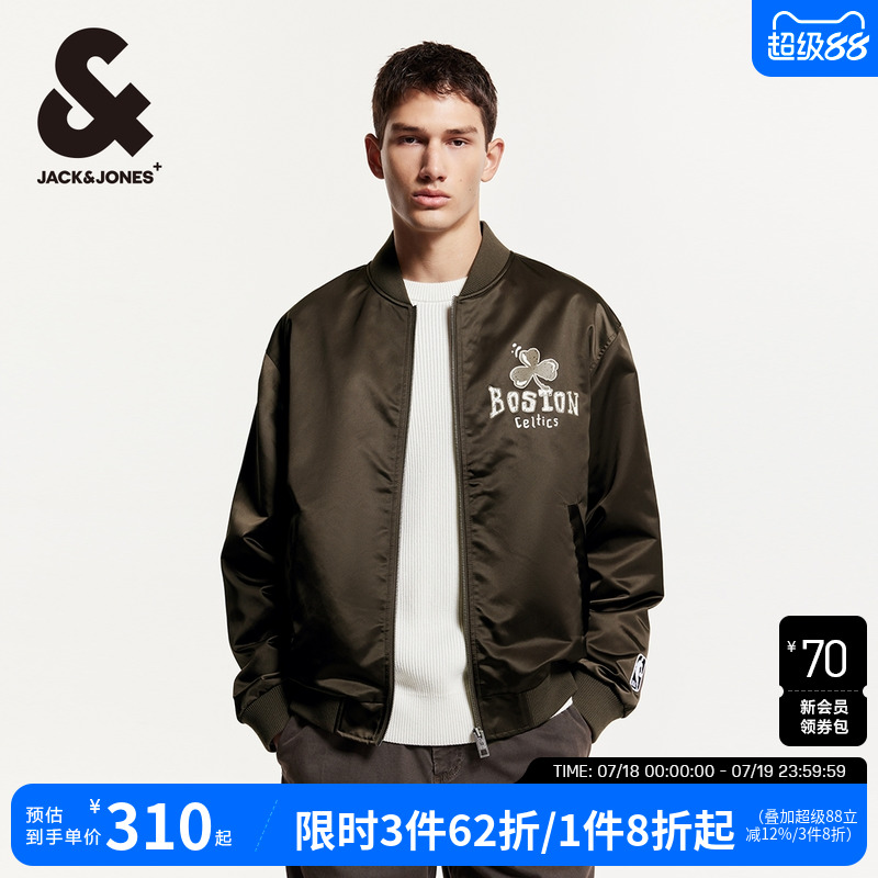 杰克琼斯NBA联名夹克外套棒球领