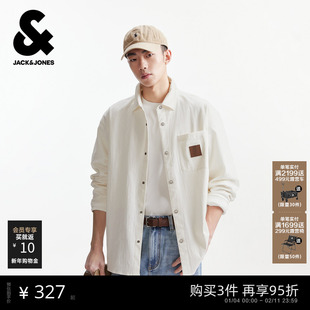 【肌理感衬衫男款】杰克琼斯衬衣外套26年春新款休闲宽松上衣男装