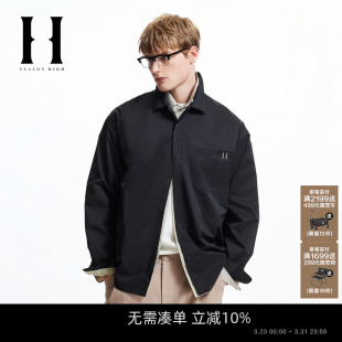 衬衫 春夏季 简约风弧形底摆日常翻领廓形 HIGH男装 SEASON