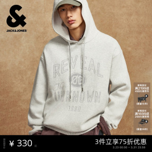 纯色百搭简约风长袖 杰克琼斯男装 抽绳连帽时尚 毛衣针织衫 上衣 春季