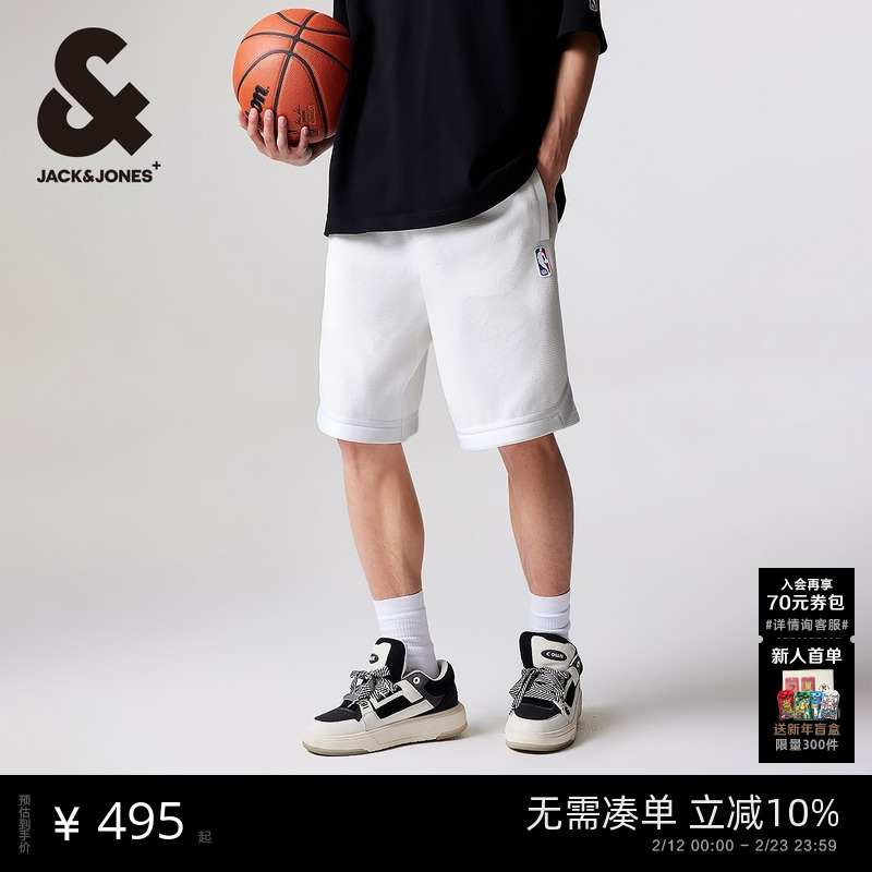杰克琼斯男装NBA联名湖人队篮球潮流运动风短裤子五分裤2025年