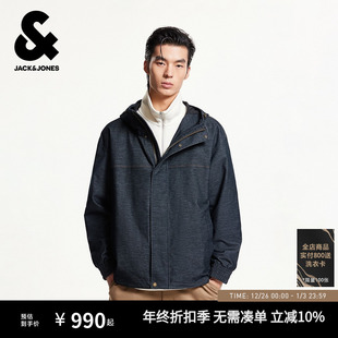 连帽夹克外套男装 简约潮酷高街百搭休闲宽松开衫 新款 杰克琼斯秋季