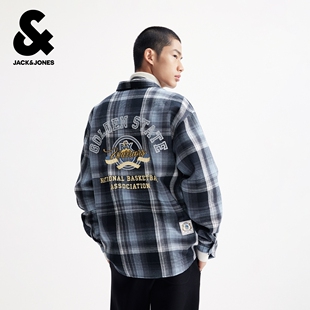 时尚 衬衫 小格纹外套 春季 杰克琼斯NBA联名勇士队2026年潮流男装