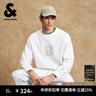 卫衣圆领字母上衣 秋季 杰克琼斯NBA联名雄鹿队2025年新款 男装