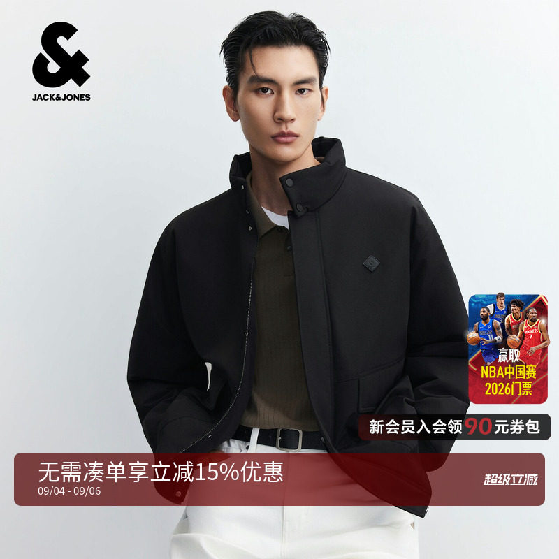 杰克琼斯秋冬男加厚立领棉衣