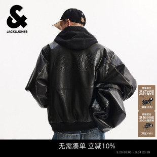 男装 杰克琼斯2026年春季 百搭宽松连帽棉服225409040 商场爆款