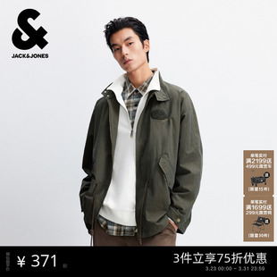 外套宽松潮上衣 潮流夹克立领舒适长袖 杰克琼斯男装 男生2026年春季