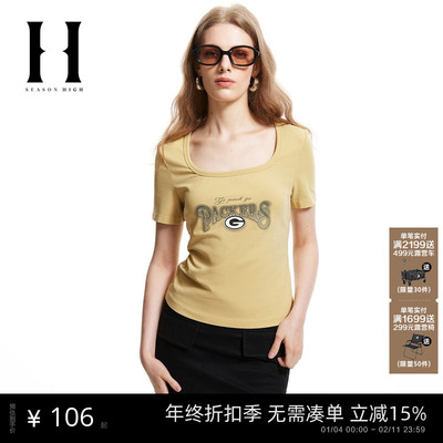 SEASONHIGH女士夏季短袖