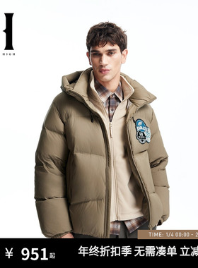 SEASON HIGHNFL联名2025年冬季新款男装羽绒服宽松连帽长袖上衣