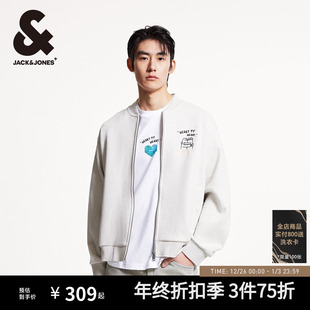 夹克春秋冬25年潮宽松棒球领外套 HUG联名情侣款 杰克琼斯男装 BIG
