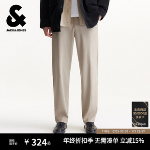 子男款 杰克琼斯男装 日常纯色通勤多口袋松紧弹力长裤 休闲裤 秋季