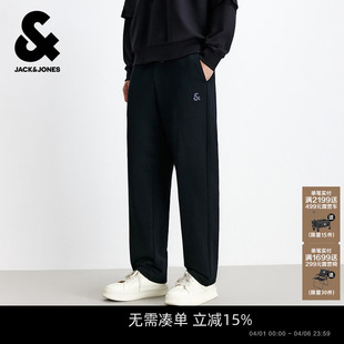春季 刺绣 杰克琼斯男装 束脚休闲裤 子美式 运动卫裤 基石卫裤 新款