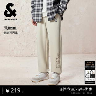 商场爆款 NBA联名字母胶印长裤 杰克琼斯男装 卫裤 子22531D057 春季