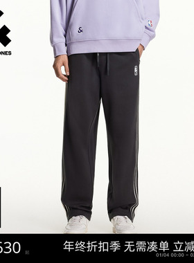 杰克琼斯男装士男生NBA联名款秋冬刺绣简约卫裤长裤22541D007潮流