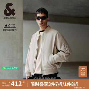 杰克琼斯男装 潮百搭舒适休闲25年简约廓形棒球服领夹克外套 春秋季