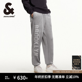 男裤 杰克琼斯男装 NBA联名篮网队篮球条绒休闲束脚卫裤 新款 子 秋季
