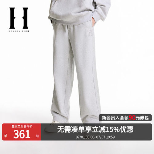 略宽松版型 抽绳可调节腰头 双侧插袋