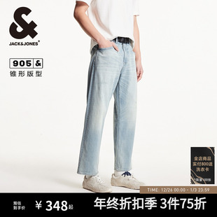 舒适裤 秋男款 清爽个性 子牛仔裤 磨破锥形九分裤 905杰克琼斯男装