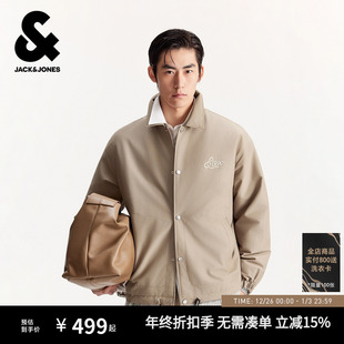 棉衣棉服外套 立体字母刺绣休闲宽松翻领工装 杰克琼斯男装 秋冬新款