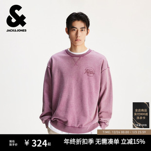 字母印花纯棉舒适日常休闲宽松圆领卫衣 时尚 杰克琼斯男装 秋冬新款