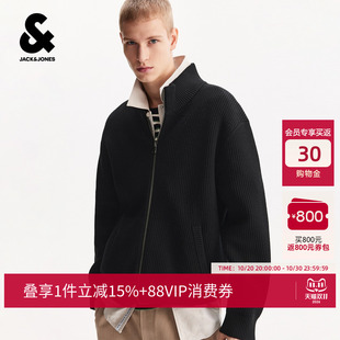 杰克琼斯秋冬男装毛衣针织衫新款半高领毛巾绣休闲通勤226425006