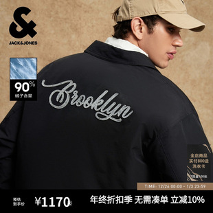 羽绒服翻领宽松外套 冬季 杰克琼斯NBA联名篮网队2025年新款 男装