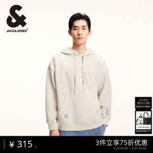 新款 士生NBA联名春季 杰克琼斯男装 连帽卫衣225433081潮 商场爆款