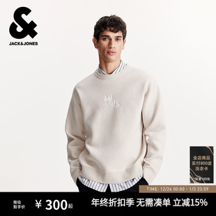 百搭针织衫 经典 男生BSQ联名秋冬圆领毛衣2025年新款 杰克琼斯男装