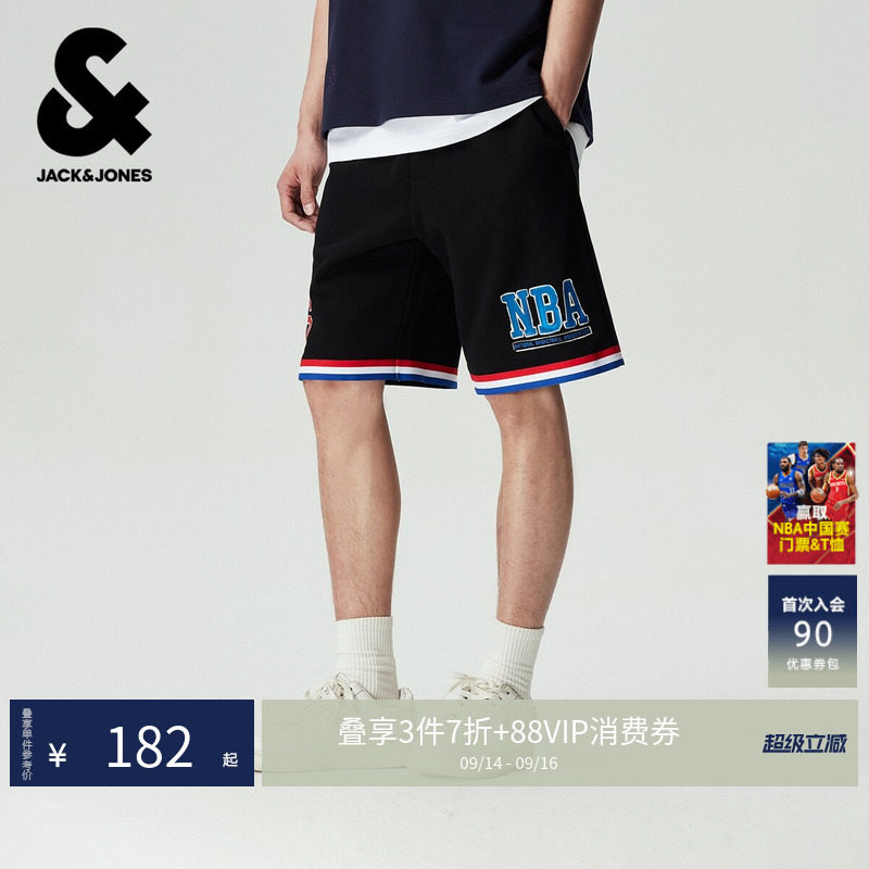 NBA联名杰克琼斯男夏季印花短裤图片