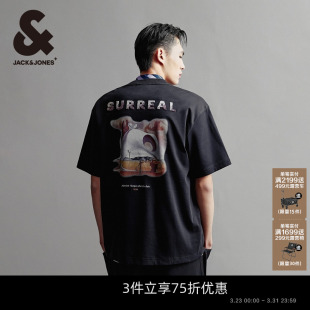 2025年秋季 杰克琼斯男装 新款 立体胶印短袖 T恤衫 男款 DALI联名
