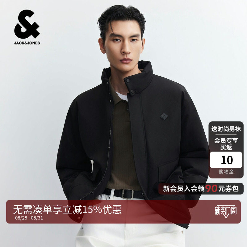 杰克琼斯秋冬男加厚立领棉衣图片