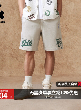 【纯棉】杰克琼斯NBA联名夏季男装短裤宽松精致刺绣潮流22629F003