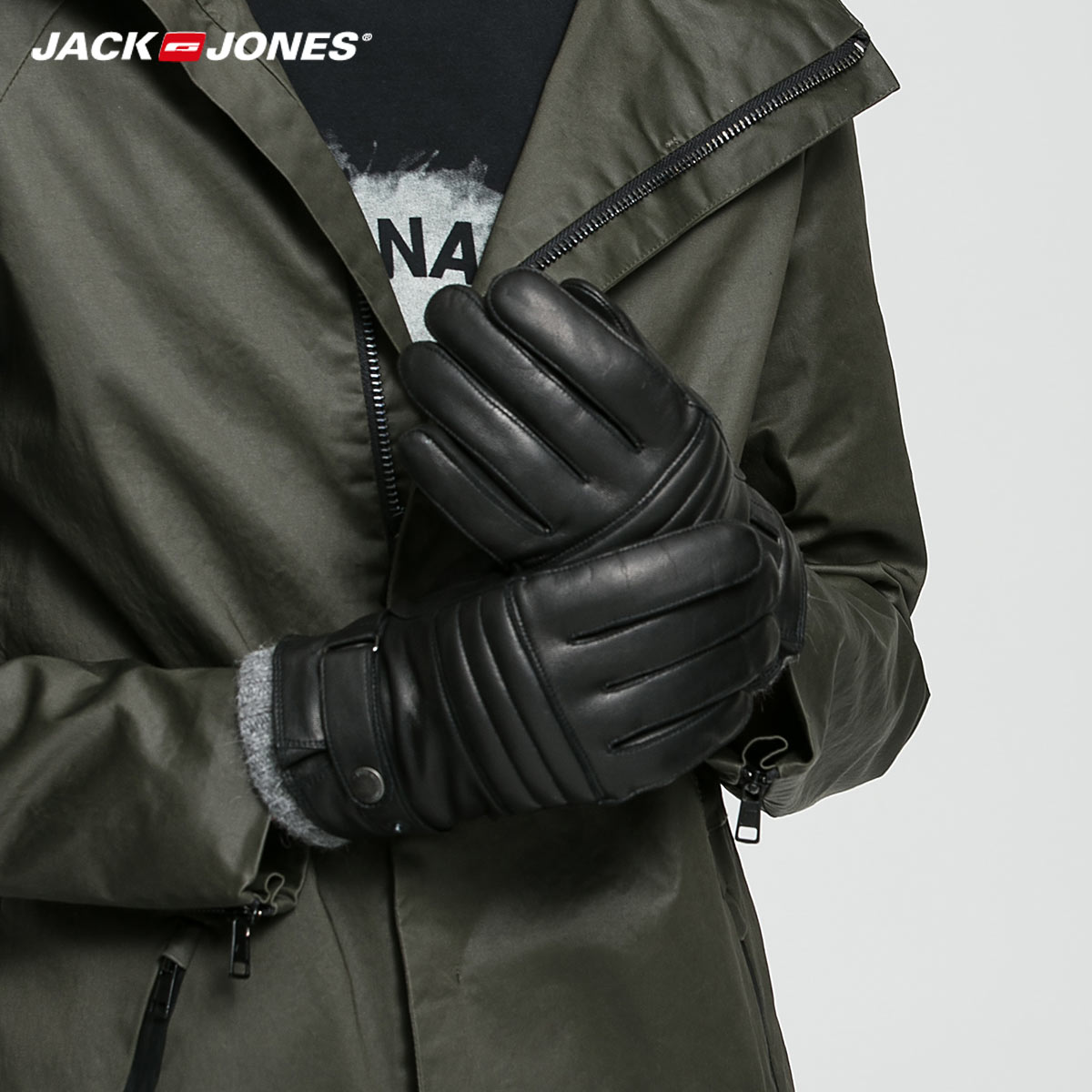 Gants pour homme JACK JONES     en peau de mouton - Ref 2782315 Image 3