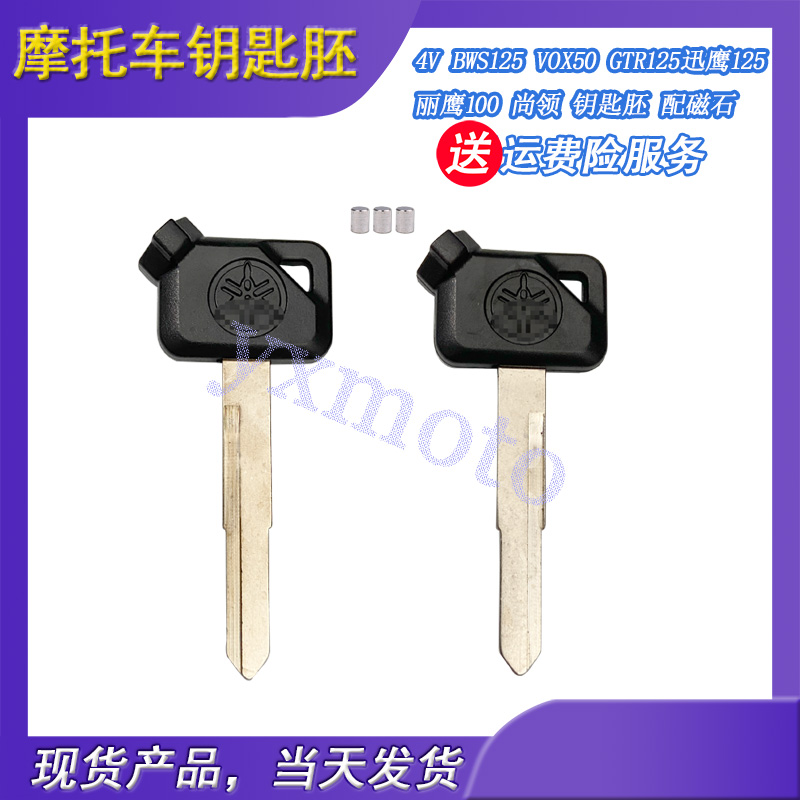 适用4V BWS125 VOX50 GTR125 迅鹰125 丽鹰100 尚领钥匙胚 配磁石