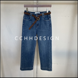 小众高腰洋气减龄百搭休闲牛仔裤 欧洲站女装 直筒时尚 新款 2025冬季