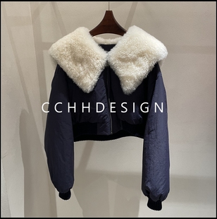 短款 欧洲站女装 复古气质高级洋气拼接时尚 新款 羽绒服外套 2025冬季