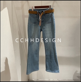 2025冬季 休闲洋气百搭喇叭裤 新款 显瘦气质时尚 高腰修身 欧洲站女装