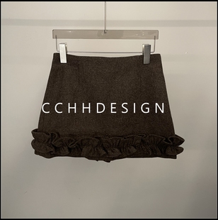 高级设计感小众百搭半身包臀裙 纯色百搭时尚 欧洲站女装 2025年冬季