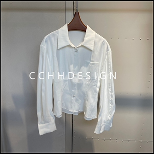 衬衫 欧洲站女装 长袖 新款 女宽松显瘦纯色衬衣简约百搭上衣 2026春季