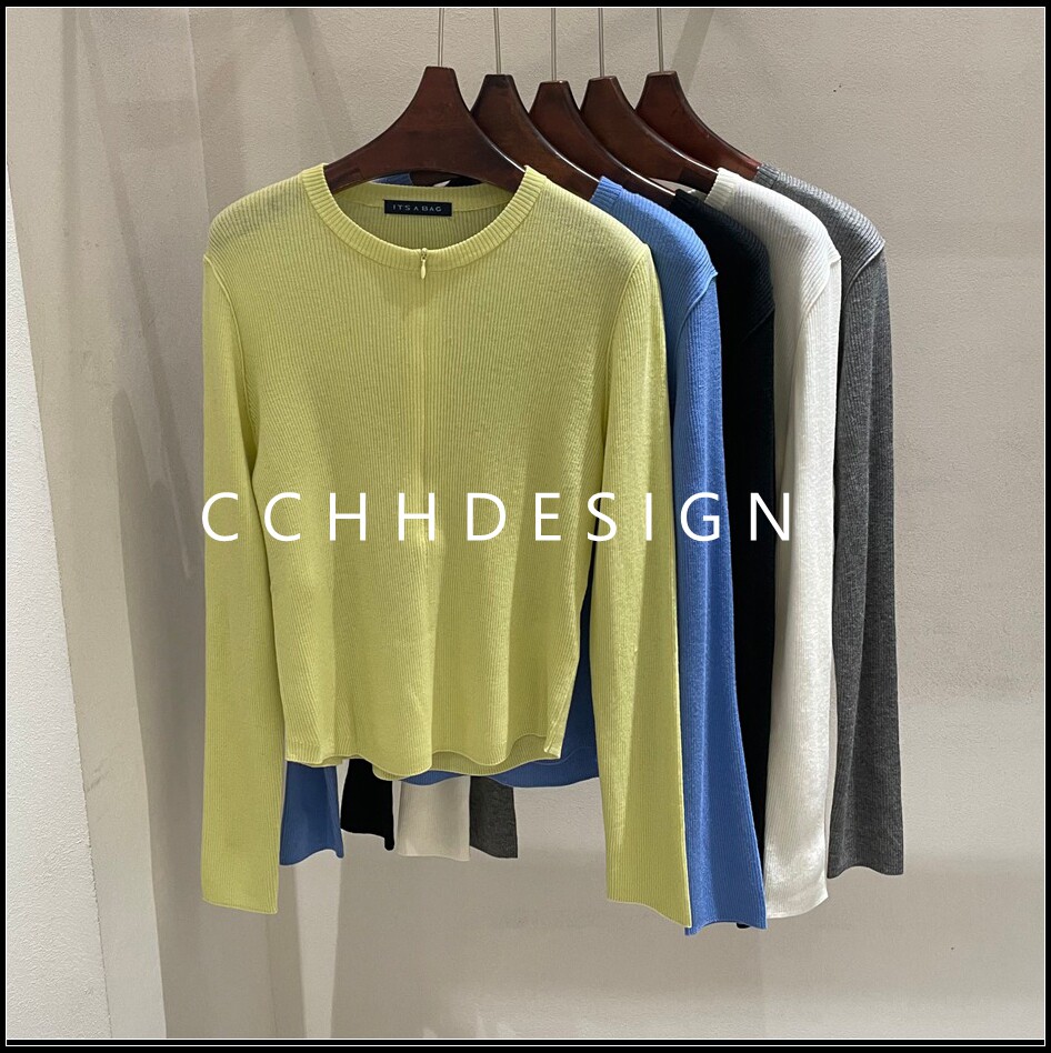 欧洲站女装2026春季新款糖果色圆领拉链针织衫百搭显瘦减龄开衫