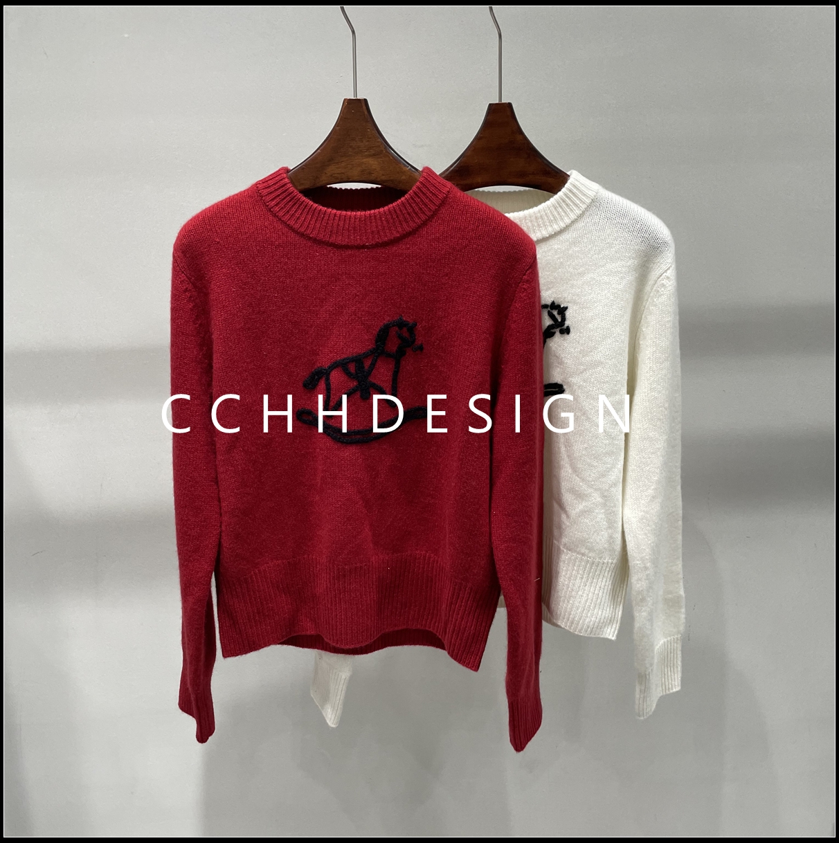 欧洲站女装2025冬季新款圆领时尚洋气宽松百搭休闲山羊绒针织上衣