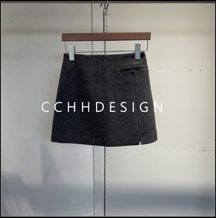 高腰松紧时尚 韩版 百搭显瘦洋气高级感半身裙 2025年冬季 欧洲站女装