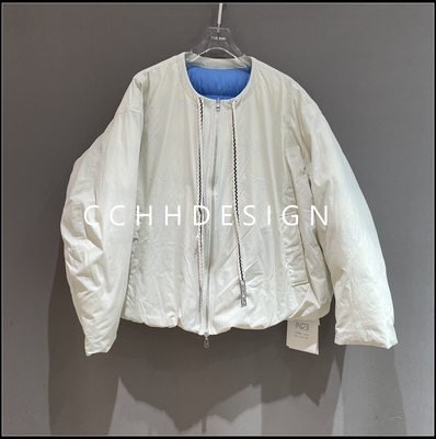 欧洲站女装2025冬季新款时尚洋气连帽拉链设计宽松简约高级感外套