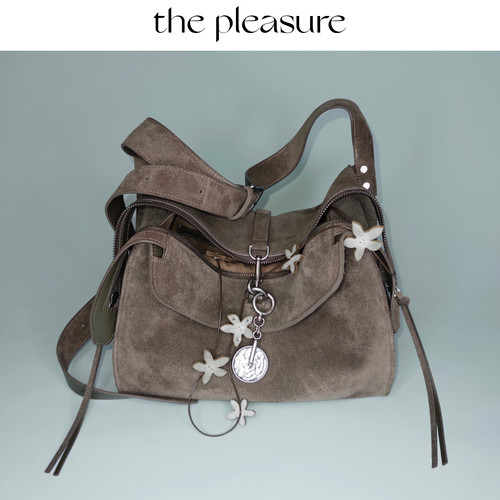 thepleasure新款漫游包30真皮反绒大容量单肩斜挎