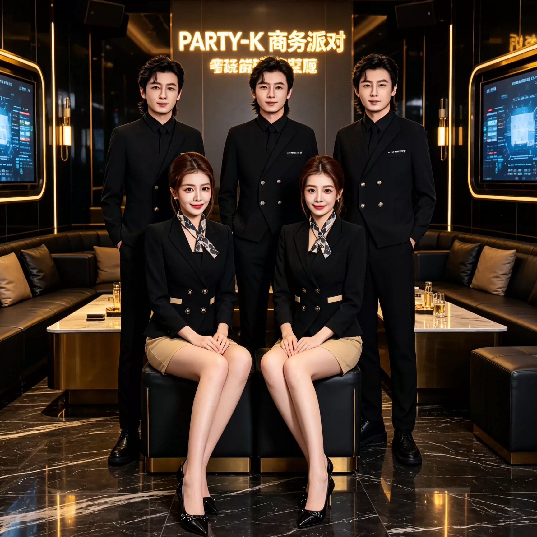 男女服务员dj公主工装少爷ktv前台接待包房制服partyk管家工作服